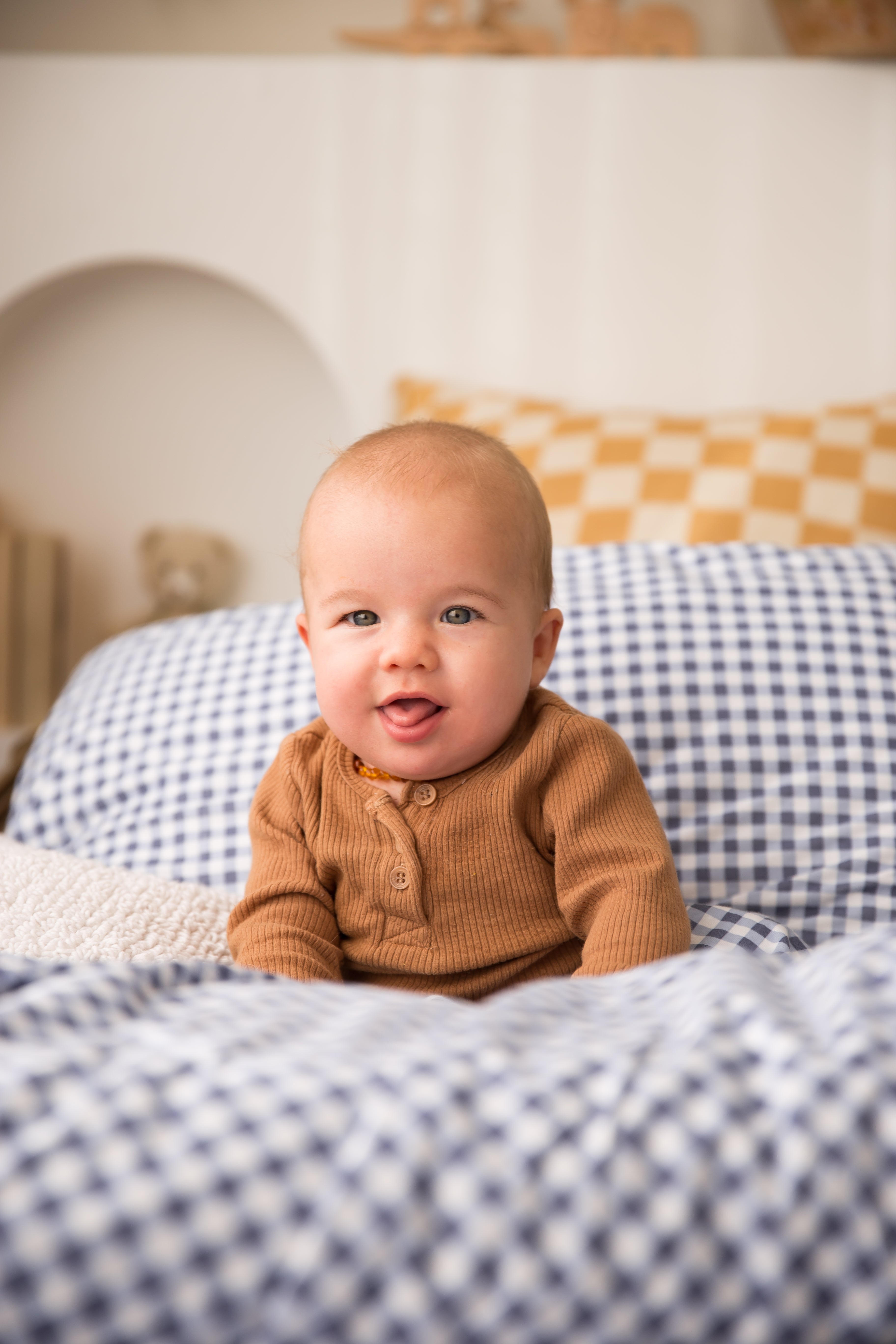 Dusty Blue Gingham- Bed Wetting Mat