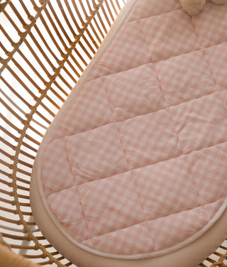 Blush Gingham Waterproof Baby Mat