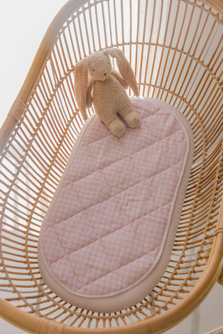 Blush Gingham Waterproof Baby Mat